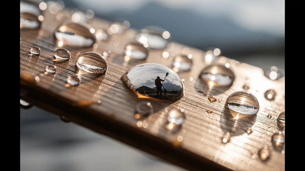 Sportler beim Stand-Up-Paddling auf einem ruhigen Schweizer Bergsee