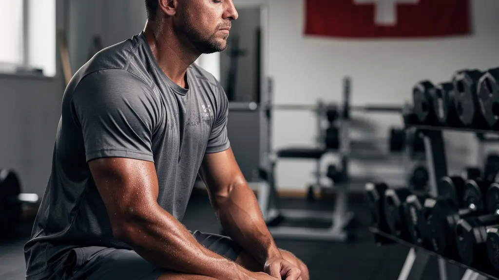 Athleten nutzen aktive Pausenstrategien zwischen schweren Sätzen für optimale ZNS-Regeneration