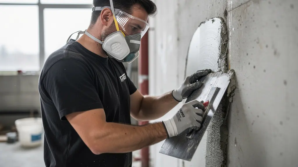 Fachgerechte Reparatur von Kiesnestern durch Betonkosmetiker
