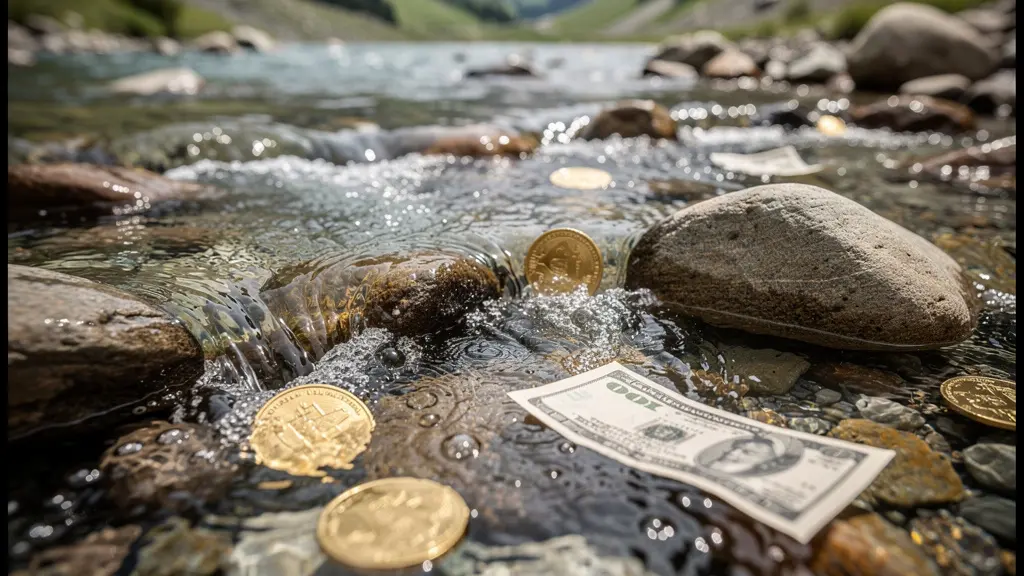 Moderner Schweizer Handelsplatz mit abstrakten Finanzvisualisierungen ohne lesbare Zahlen