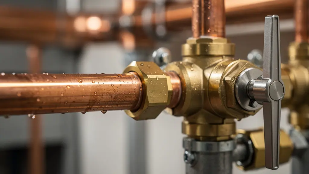 Nahaufnahme eines modernen digitalen Wasserzählers mit Leckageerkennung