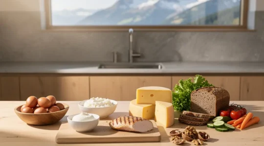 Strategische Ernährungsplanung für fettfreien Muskelaufbau mit Schweizer Lebensmitteln