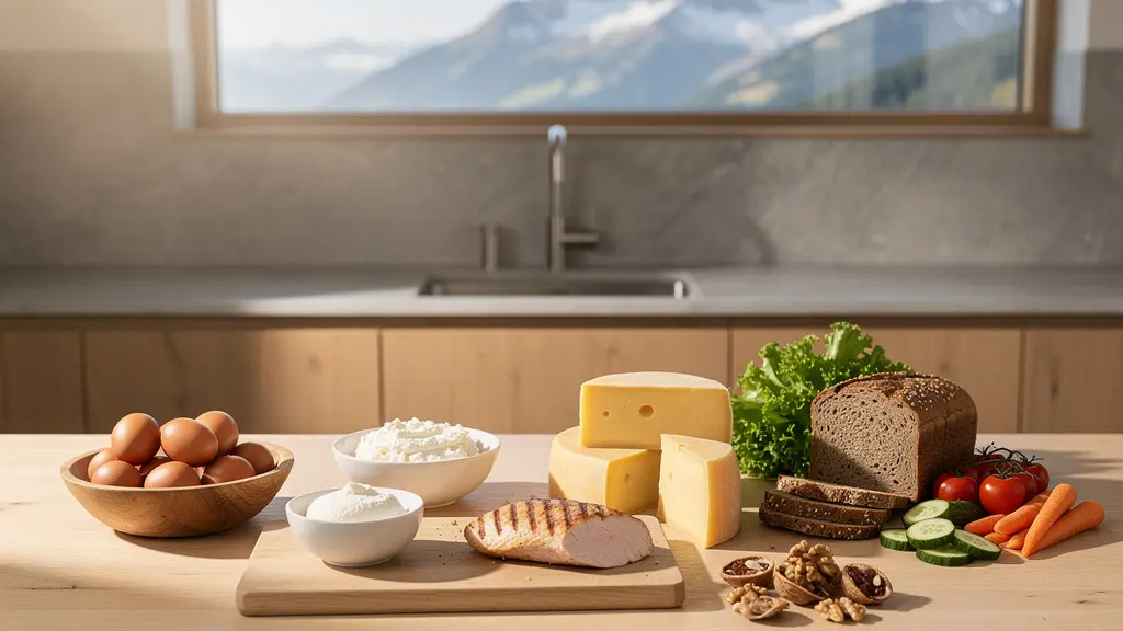 Strategische Ernährungsplanung für fettfreien Muskelaufbau mit Schweizer Lebensmitteln