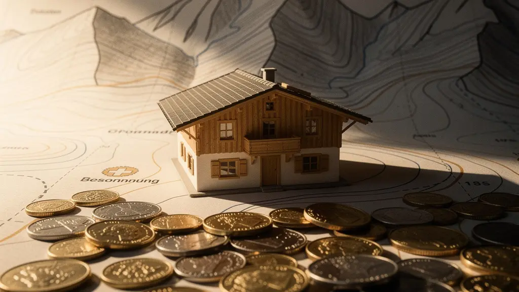 Visualisierung der Einflussfaktoren Lage, Besonnung und Steuern auf Schweizer Immobilienpreise