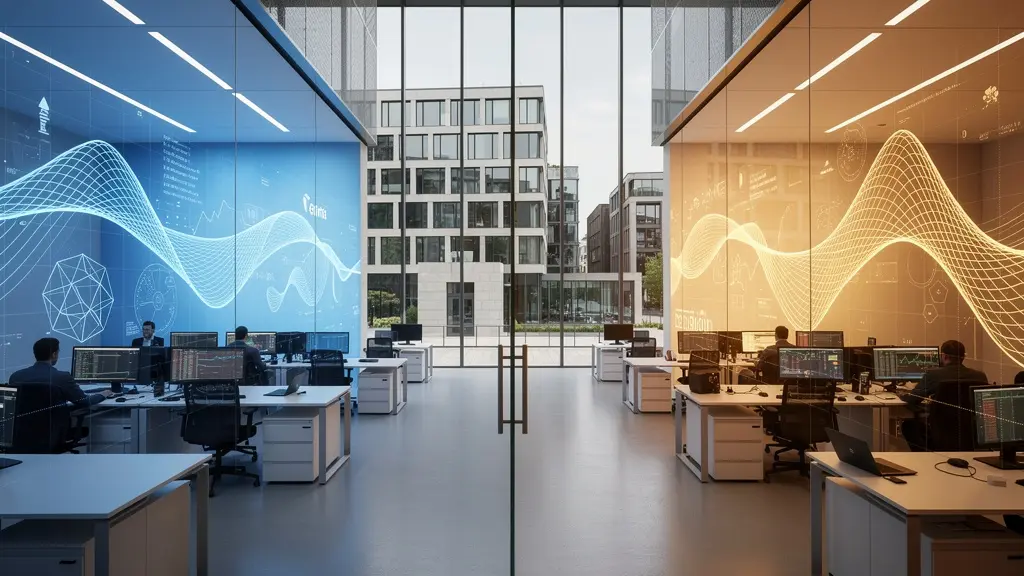 Visualisierung der Sektorrotation zwischen Pharma und Industrie