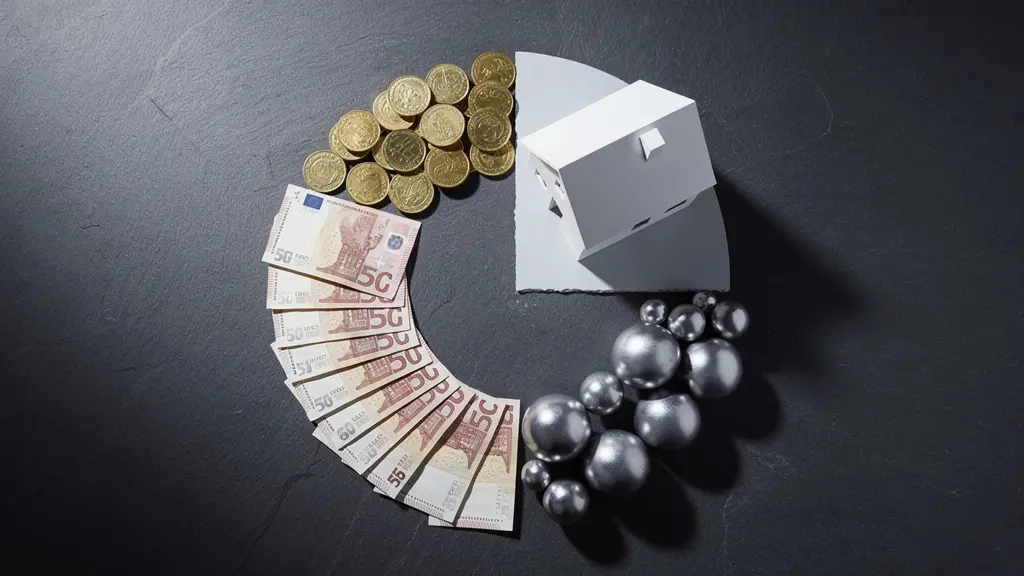 Visualisierung einer ausgewogenen Vermögensallokation mit Goldanteil