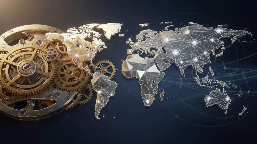 Schweizer Präzisionsuhrwerk symbolisiert internationale Geschäftsexpansion